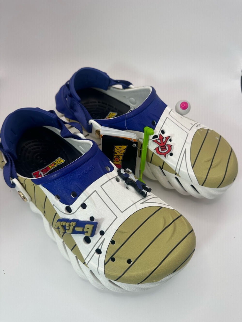 CROCS Dragon Ball Z Themed White, Blue & Tan Classic Clog - Picture 3 of 8
